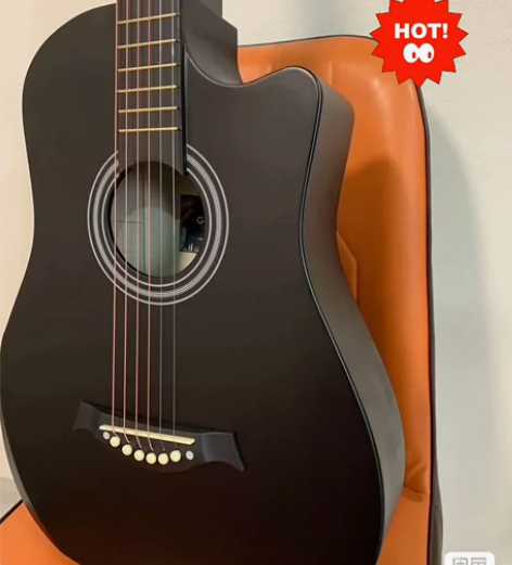 41寸单板民谣吉他38寸初学者木吉他新手入...