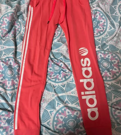 Adidas阿迪达斯 粉红色运动裤 m码 ...