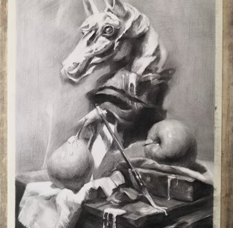 画  4开素描静物写生 接  素描头像/胸...