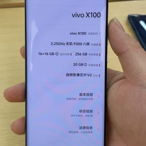 vivo x100  16+256G 蓝色...