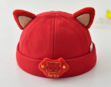 婴儿帽子春秋季新款可爱超萌地主帽新生宝宝瓜...