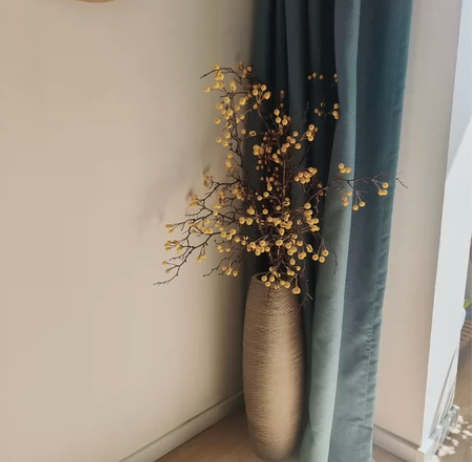 景德镇新中式花瓶陶瓷器落地干花束花瓶摆件插...