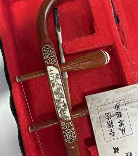 千元二胡红木二胡乐器考级二胡乐器带二胡盒松...