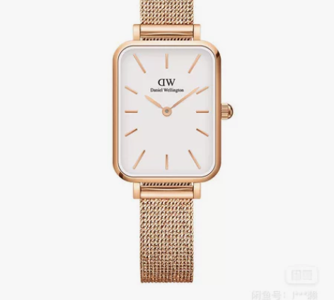dw手表女 QUADRO系列复古小方表 丹...
