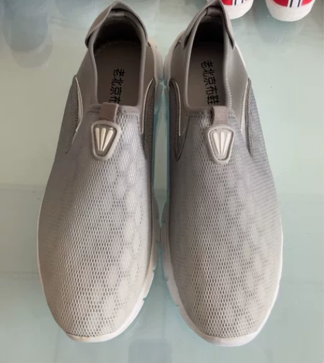 老北京布鞋夏季网鞋男一脚蹬网面鞋透气防臭休...