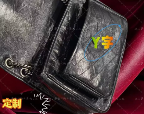 新款高品软牛皮女包包邮差包niki链条包复...