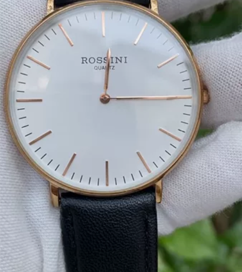 二手正品ROSSINI(罗西尼)石英男表，...