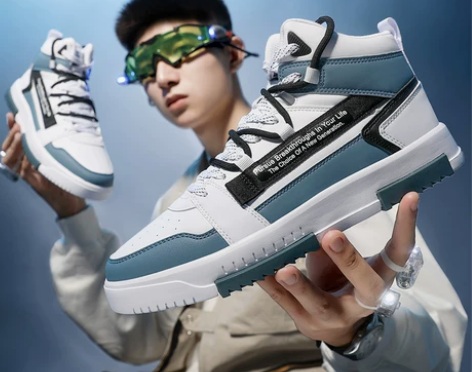 特步男鞋板鞋2022秋季新款潮鞋空军一号a...