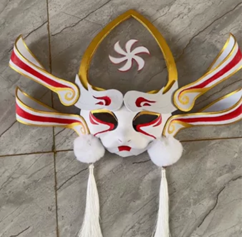 王者荣耀公孙离祈雪灵祝面具 单面具80（不...