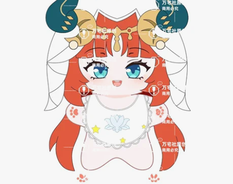 原神妮露棉花娃娃海星体毛绒玩偶万宅社自稿原...