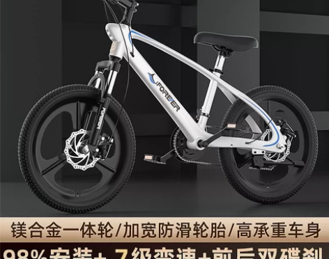 永久镁合金儿童自行车中大童男女孩车8-10...