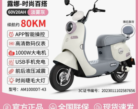 【狂欢价】爱玛官方电动车长跑王高速电瓶车家...