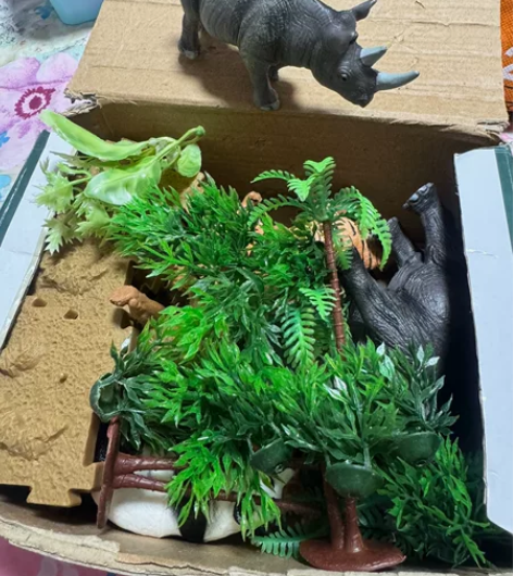 纽奇动物王国 玩具 老虎狮子大象玩具模型3...
