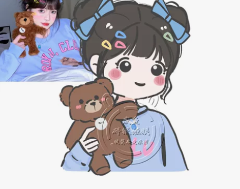 【拍一赠一～当天出图～】简笔画定制头像制作...