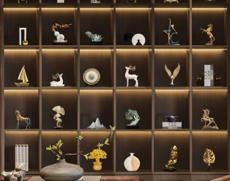 新中式办公室招财摆件家居客厅酒柜装饰品新房...