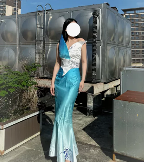 服装设计 毕业设计 海洋 礼服 人台图 模...