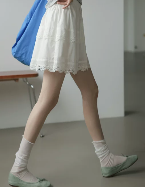 觅定白色蕾丝花边半身裙女夏季新款高腰显瘦a...