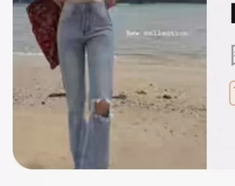 出女破洞牛仔裤，160 m码，拍下秒发 感...