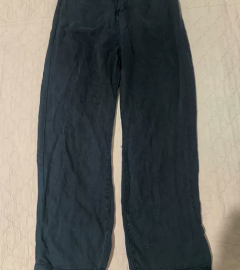 黑色天丝直筒牛仔裤女夏季薄款高腰宽松显瘦莱...