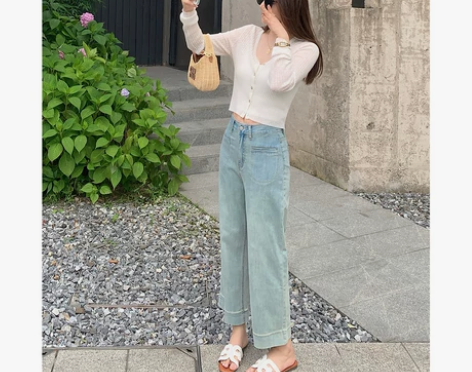 JCJ “魔法牛仔神裤”超级百搭显瘦直筒高...