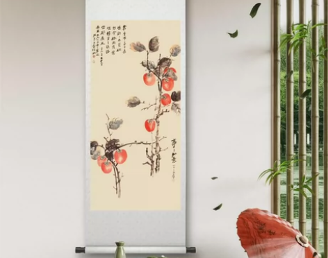 张大千事事如意中式装饰国画餐厅挂画客厅办公...