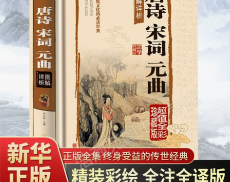 唐诗宋词三百首 唐诗宋词三百元曲正版全集精...