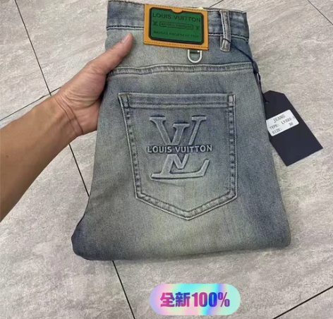 1V春夏新款男士休闲修身直筒牛仔裤 29-...