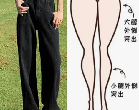牛仔裤女 牛仔裤女裤梨形身材黑灰阔腿女20...