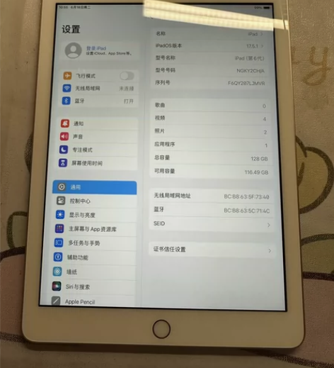 个人出闲置ipad2019-128g 95...
