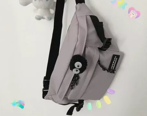 #斜挎包男韩国ins潮牌日系原宿工装斜挎胸...