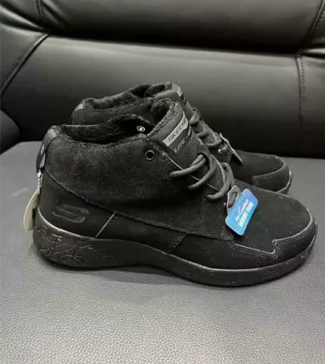 sk斯凯家男鞋加绒雪地靴子保暖高帮运动休闲...