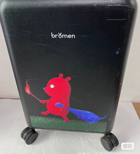 不莱玫行李箱20寸黑色杆箱大容量旅行箱 使...