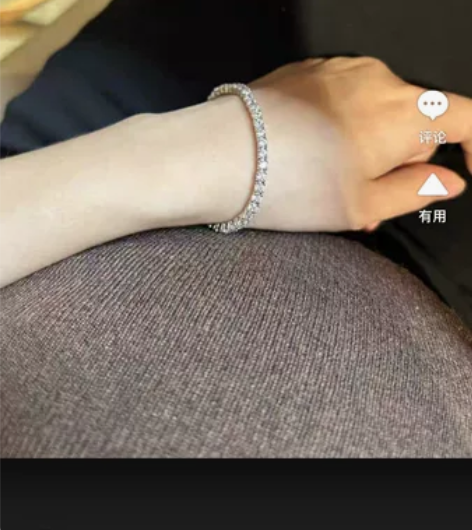 经典万能百搭仿真莫桑钻石单钻小排钻手链满钻...
