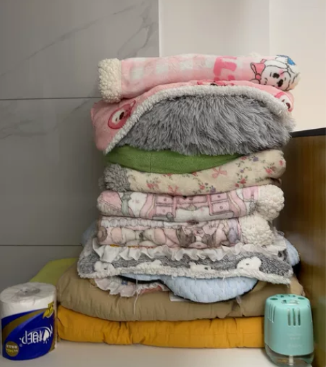 出迪士尼公主系列的毛绒毯，颜色为粉色，款式...