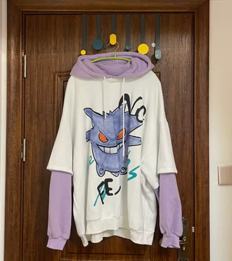 10：超火涂鸦绘画加绒连帽卫衣男冬装原宿风...