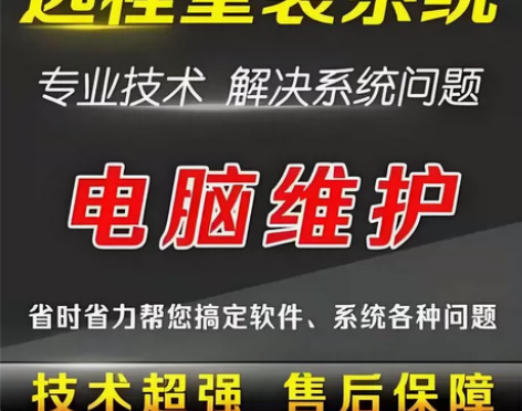 远程安装电脑系统重装win10/11/7纯...