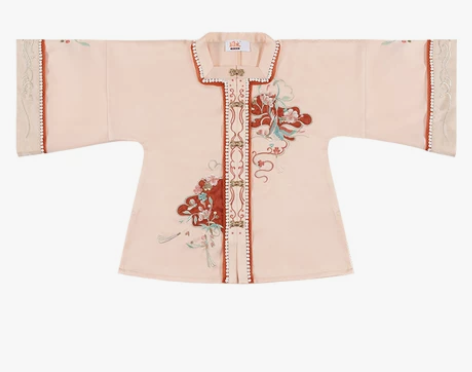 初立原创改良汉服女童装小红缨明制套装中国风...