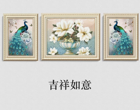 ?客厅装饰画沙发背景墙欧式壁画卧室餐厅大气...