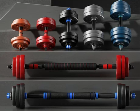 ?朗威哑铃男士健身器材家用一对杠铃可练调节...