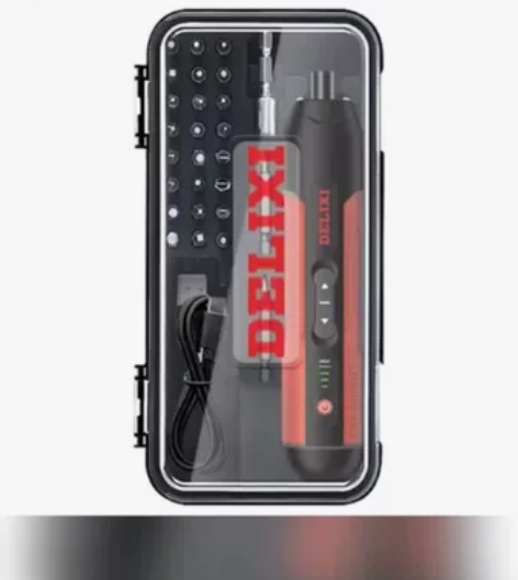 多功能德力西电动螺丝刀充电式家用批头小型螺...