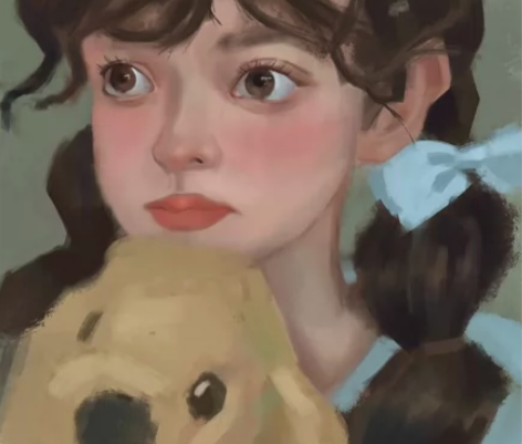 电子绘画厚涂人像 Q版头像设计