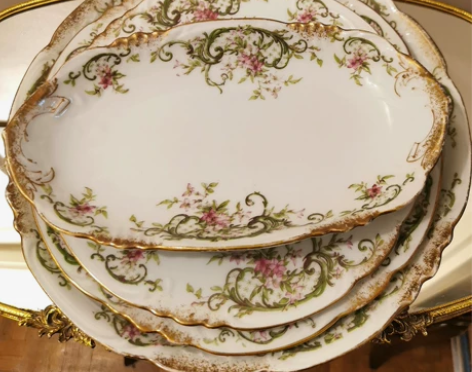 新货上线 1890年代老巴黎瓷器，日用餐具...