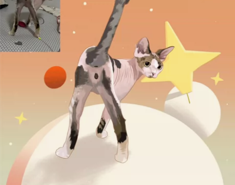 宠物头像宠物插画 仅画宠物（不画人） 效果...