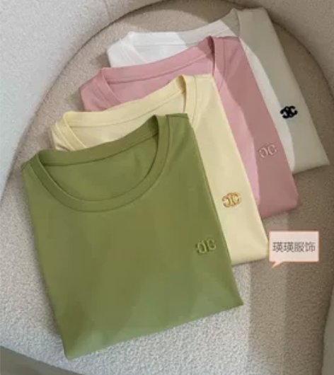 瑛瑛服饰定制光泽柔软双面棉!松针工艺简约刺...
