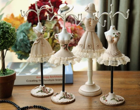 田园公主铁艺可旋转耳环饰 首饰展示架 项链...