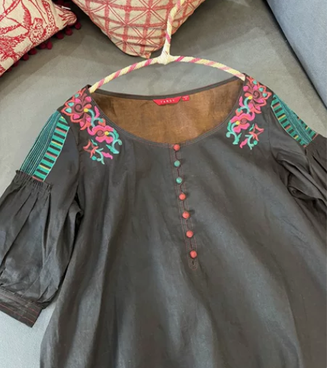 TANGY/天意夏季新品 民族风手工刺绣莨...