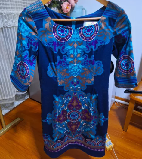 唐朝复古匡族风民族风连衣裙 L码，1658...