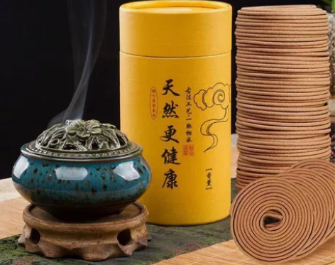 120盘?送香炉。檀香家用盘香驱蚊净味。空...