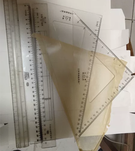 全新大号全套三角板和直尺 感兴趣的话点“我...