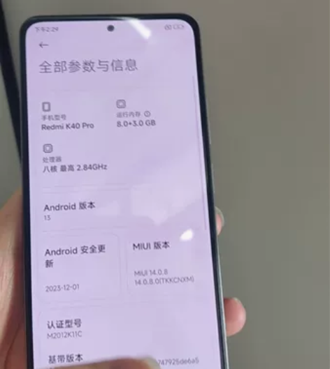 红米K40 Pro 黑色 8+256G 功...